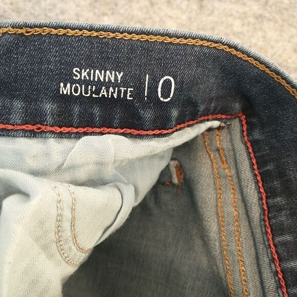 Tommy Hilfiger Sz 0 Moulante Skinny Blue Stretchy 5 Pocket Mid Rise Jeans . - Picture 2 of 9
